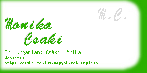 monika csaki business card