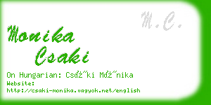 monika csaki business card